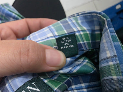 Camisa Ralph Lauren 2xl Cuadro Azul Y Verde