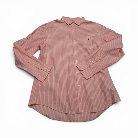 Camisa Ralph Lauren Xxl Naranja Pony Azul