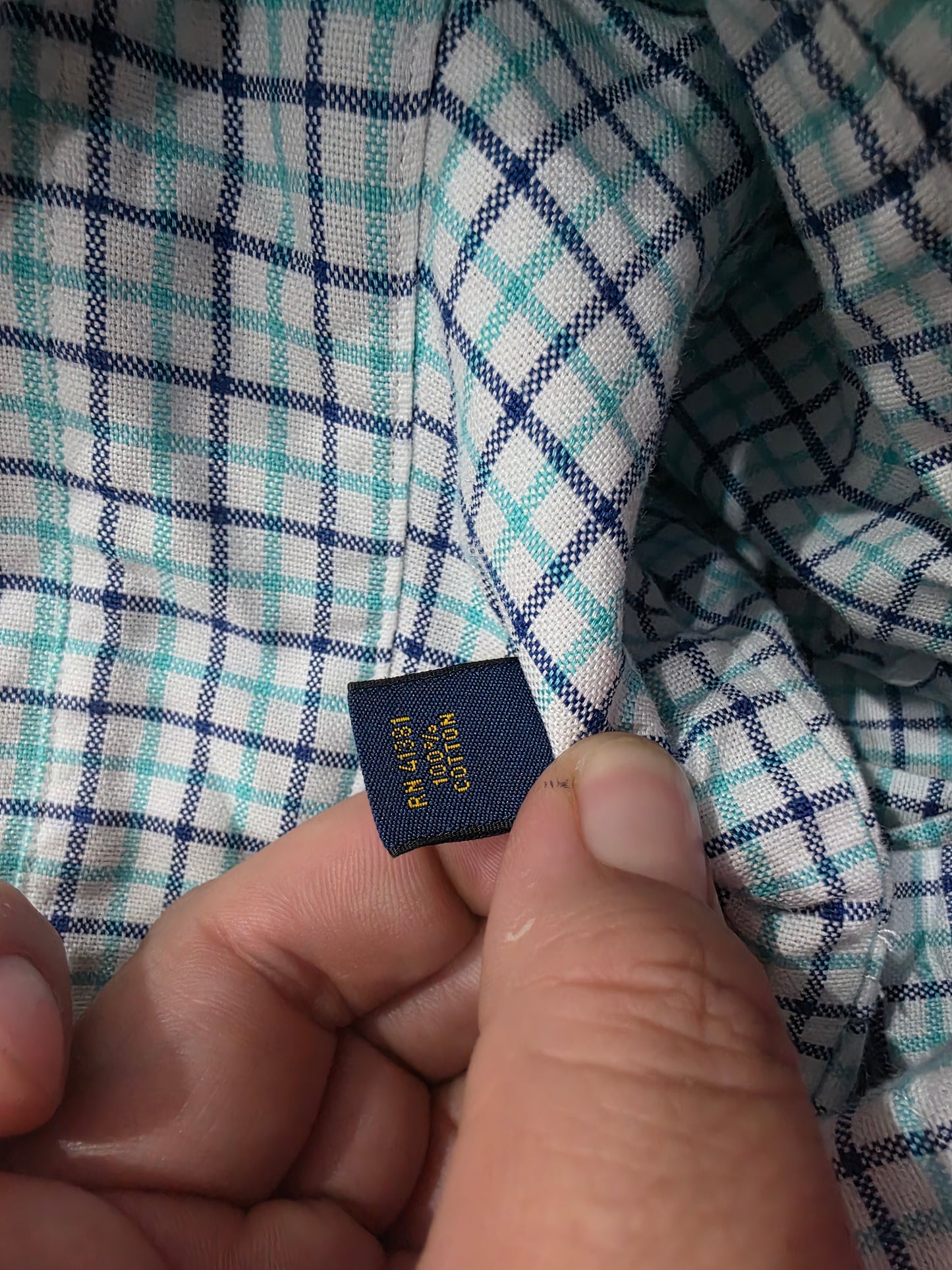 Camisa Ralph Lauren 2xb Cuadro Azul Pony Colores