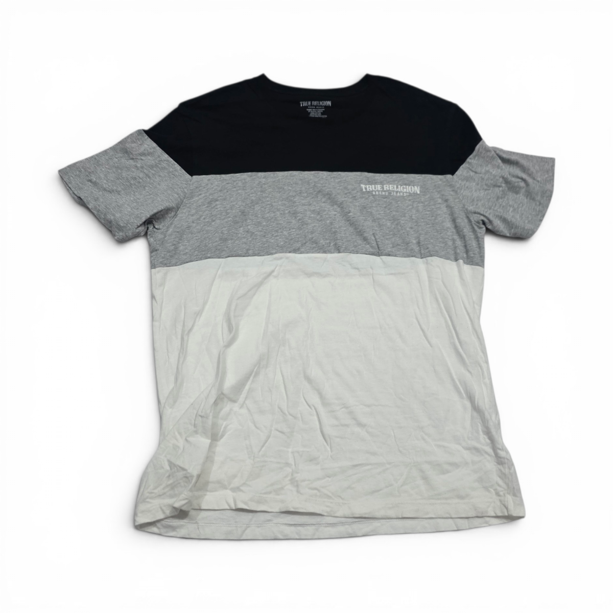 Playera True Religion 2xl Negro, Gris Y Blanco