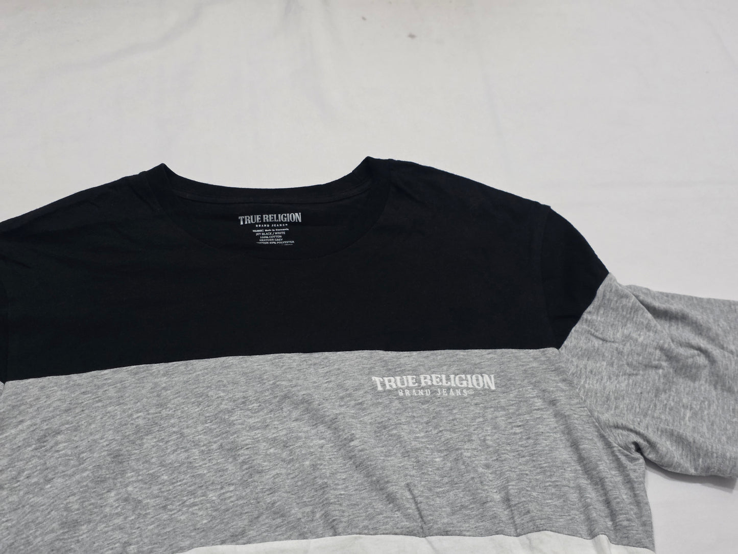 Playera True Religion 2xl Negro, Gris Y Blanco