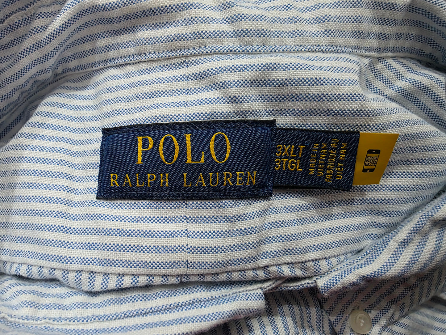 Camisa Ralph Lauren 3xlt Azul Claro Lineas Pony Colores