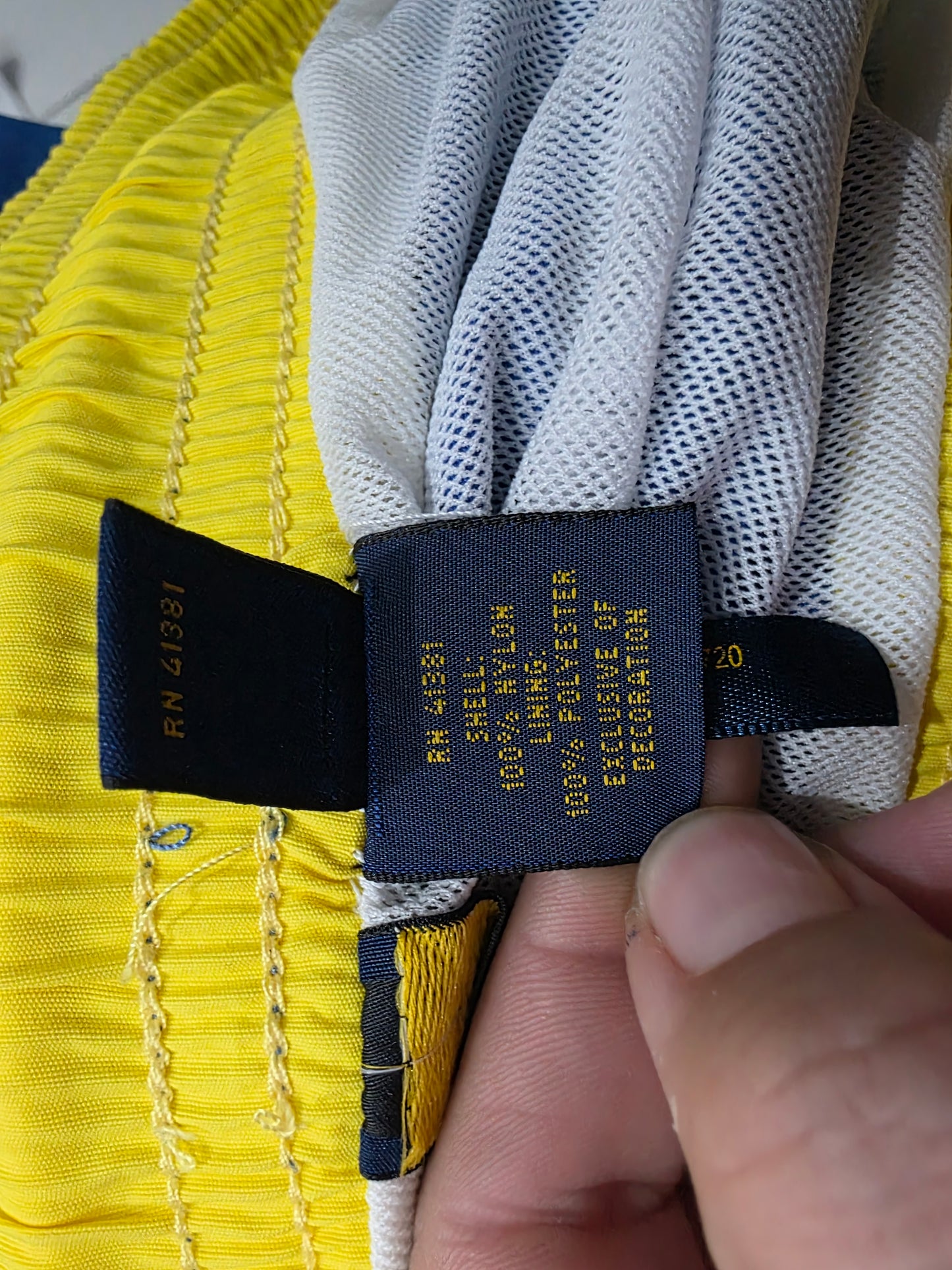 Bermuda Ralph Lauren 4xb Azul Pony Amarillo Bañador