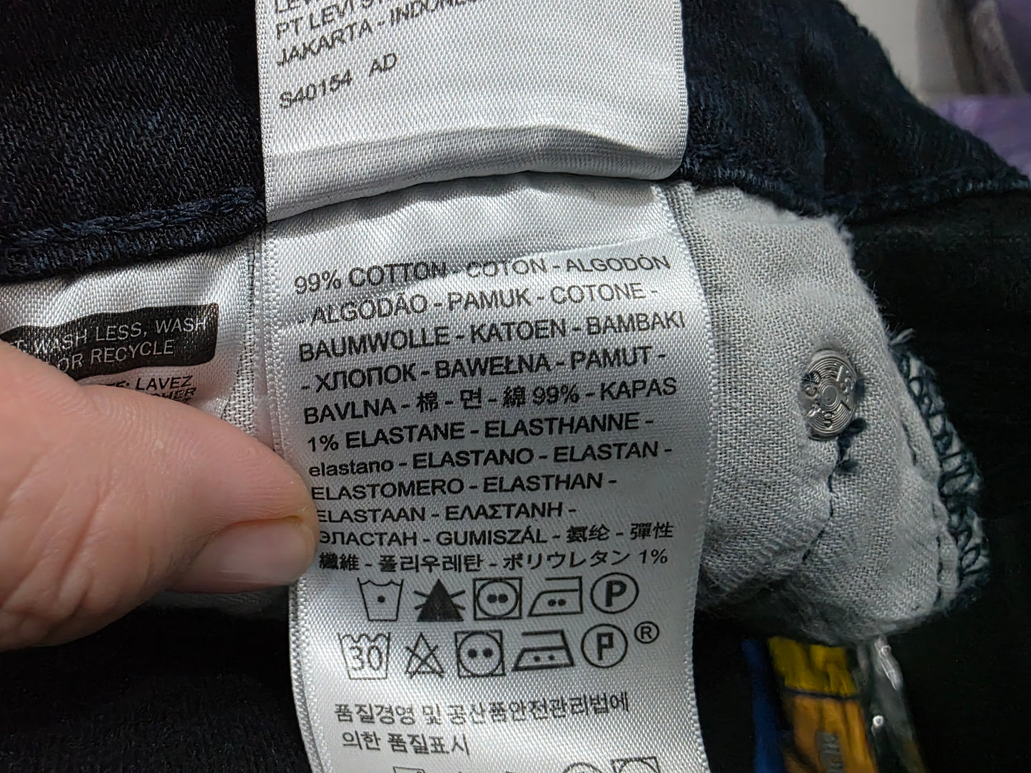 Pantalon Levis 502 31x30 Azul Marino Slimfit
