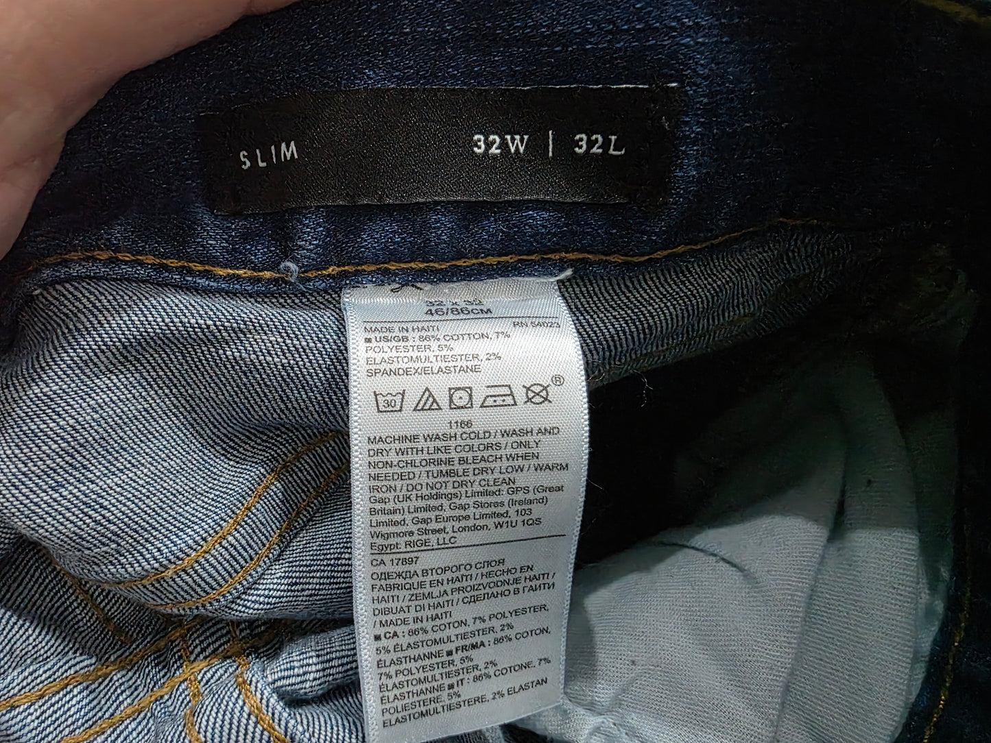 Pantalon Banana Republic 32x32 Azul Slimfit
