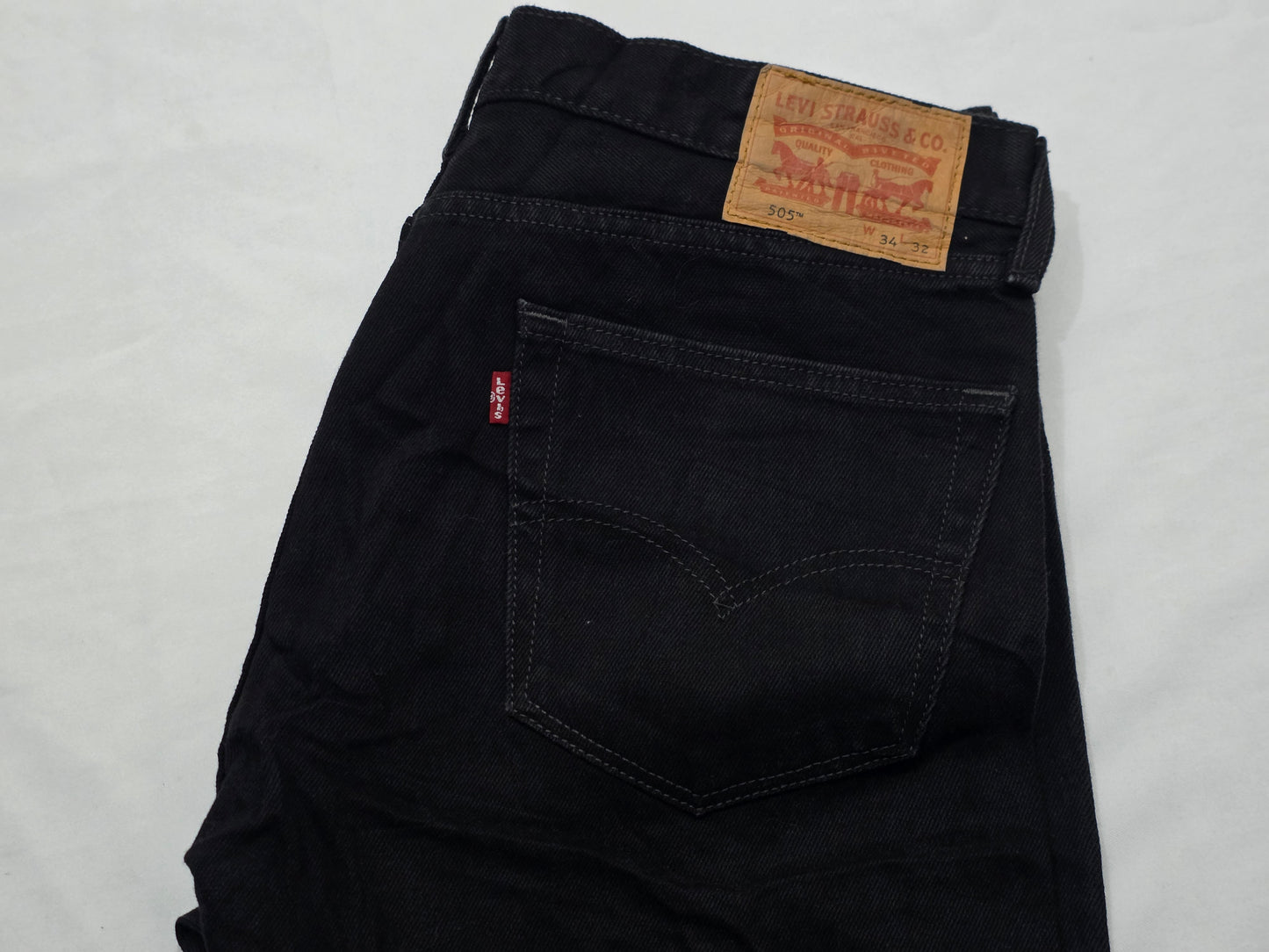 Pantalon Levis 505 34x32 Negro Recto