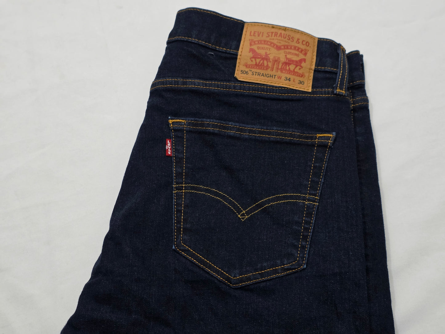 Pantalon Levis 506 34x30 Azul Marino Recto