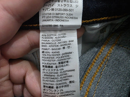 Pantalon Levis 506 34x30 Azul Marino Recto