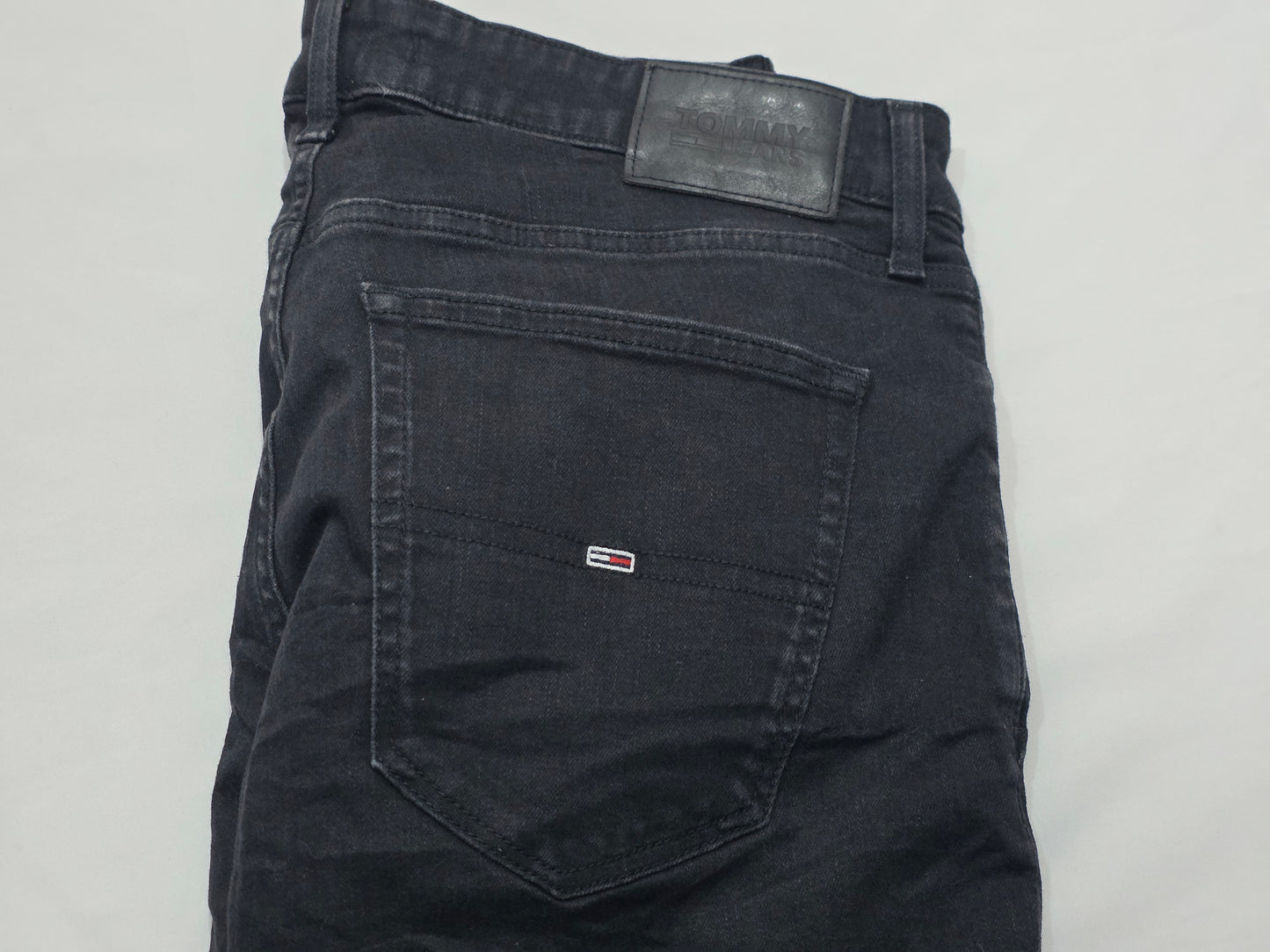 Pantalon Tommy Hilfiger 36x30 Negro Scanton Slimfit