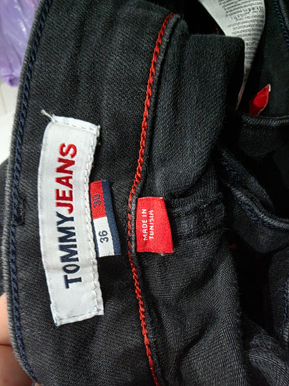Pantalon Tommy Hilfiger 36x30 Negro Scanton Slimfit