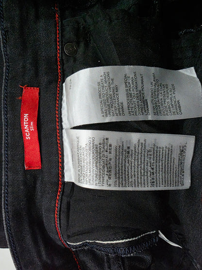 Pantalon Tommy Hilfiger 36x30 Negro Scanton Slimfit