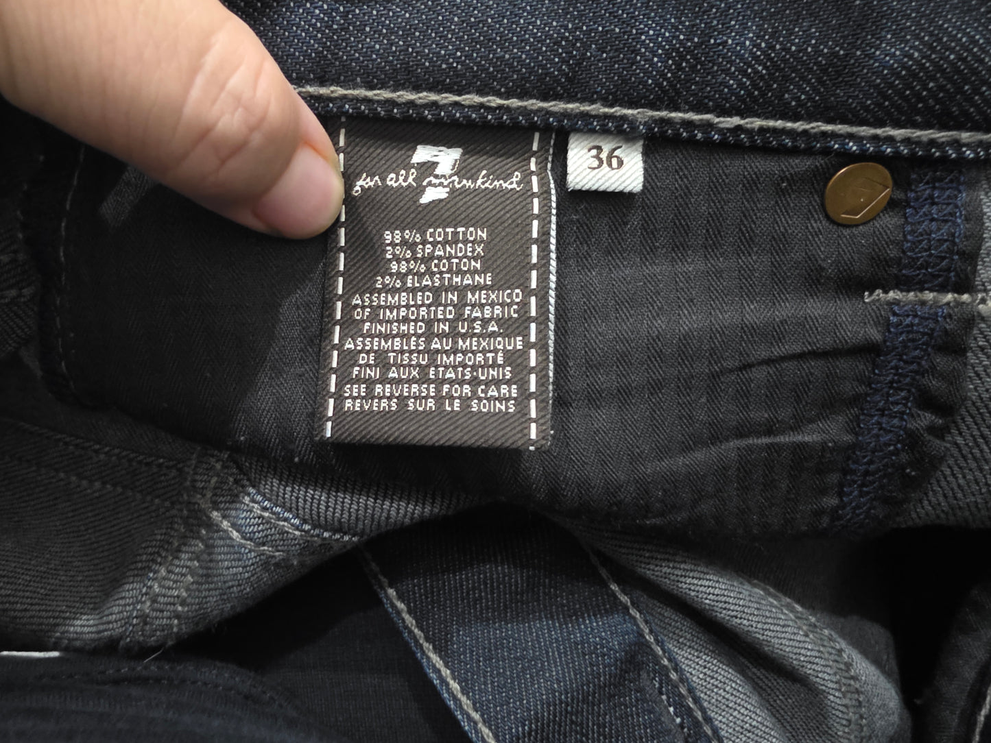 Pantalon For All Markind 7 Austyn 36 Azul