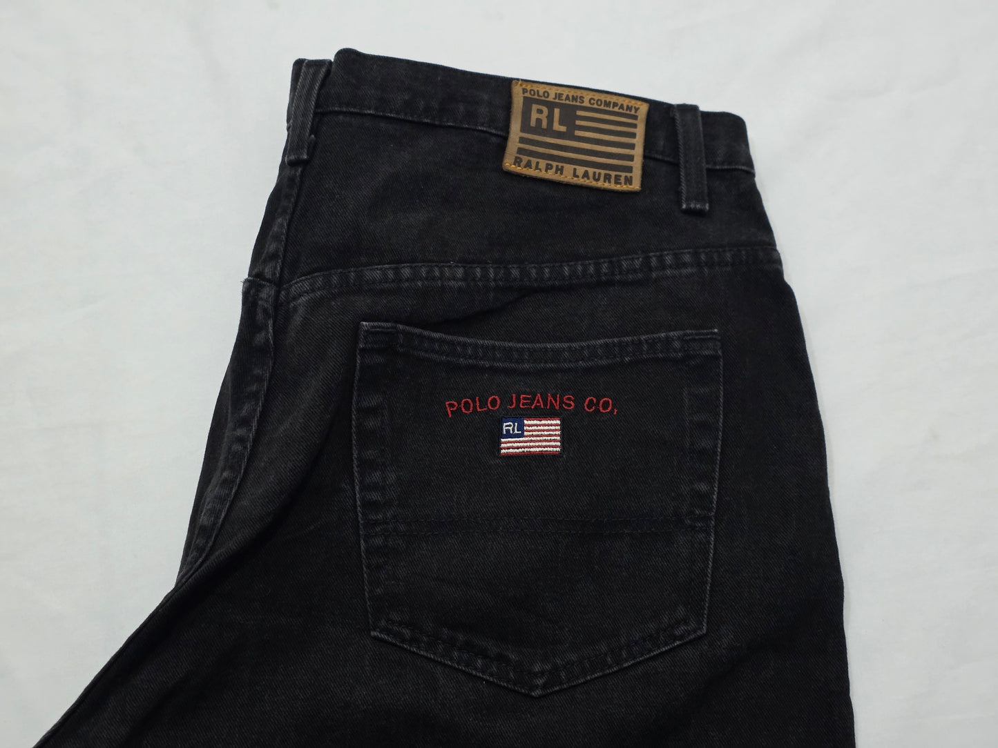 Pantalon Ralph Lauren 38x32 Vintage Negro Deslavado (