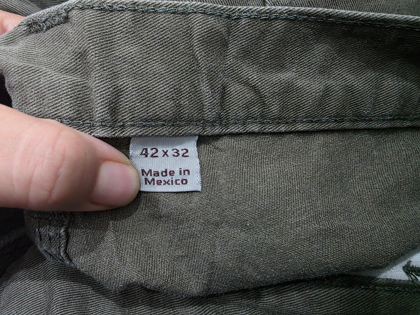 Pantalon Carhartt 42x32 Verde Deslavado
