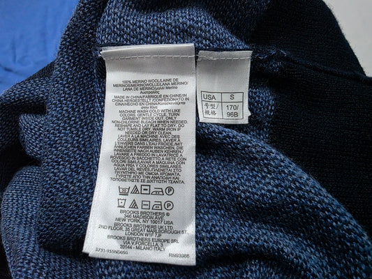 Sueter Brooks Brothers Chico S Azul Extra Fine Merino