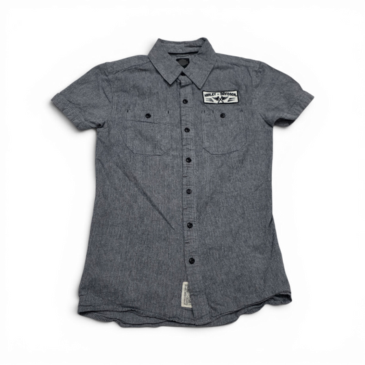 Camisa Manga Corta Harley Davidson Chico S Gris