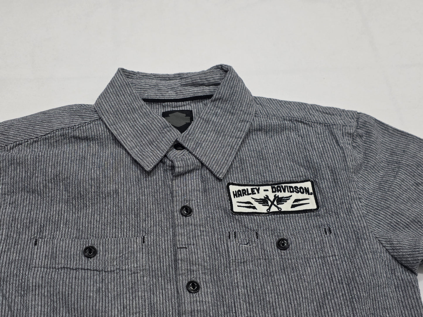 Camisa Manga Corta Harley Davidson Chico S Gris