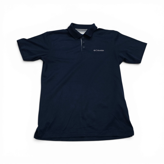 Playera Polo Columbia Chico S Azul