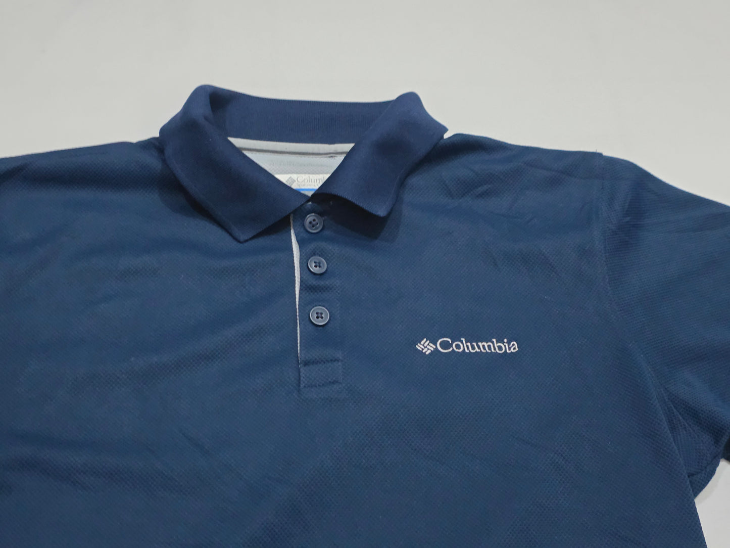 Playera Polo Columbia Chico S Azul