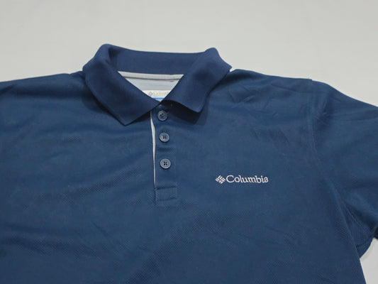 Playera Polo Columbia Chico S Azul