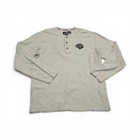 Playera Harley Davidson Mediana M Beige Manga Larga