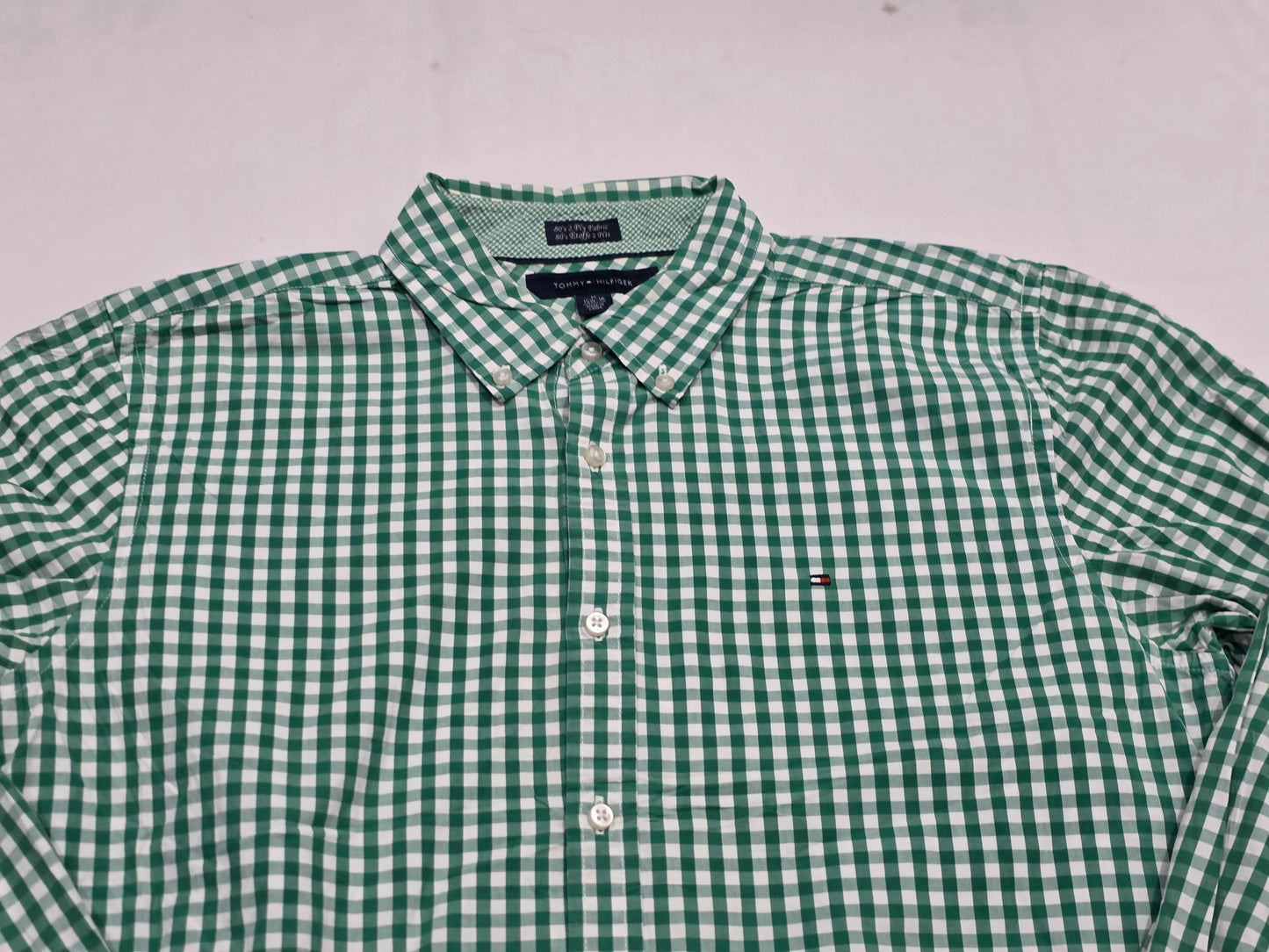 Camisa Tommy Hilfiger Mediana M Cuadro Verde
