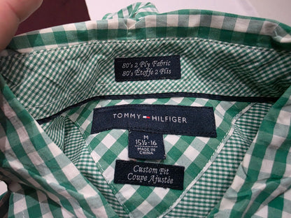 Camisa Tommy Hilfiger Mediana M Cuadro Verde
