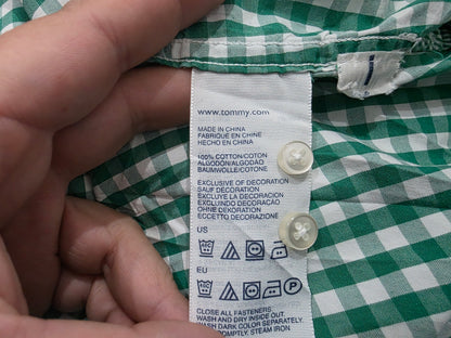 Camisa Tommy Hilfiger Mediana M Cuadro Verde
