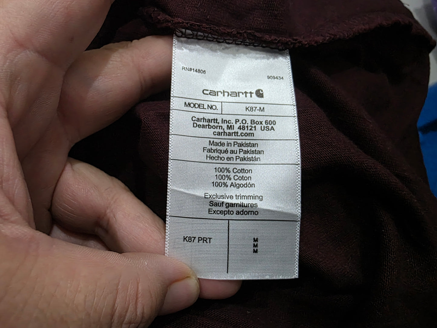 Playera Carhartt Mediana M Vino Loose Fit