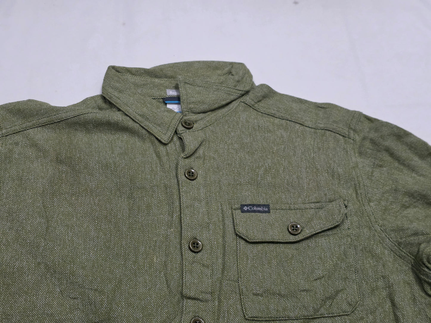 Camisa Columbia Mediana M Verde Regular Fit