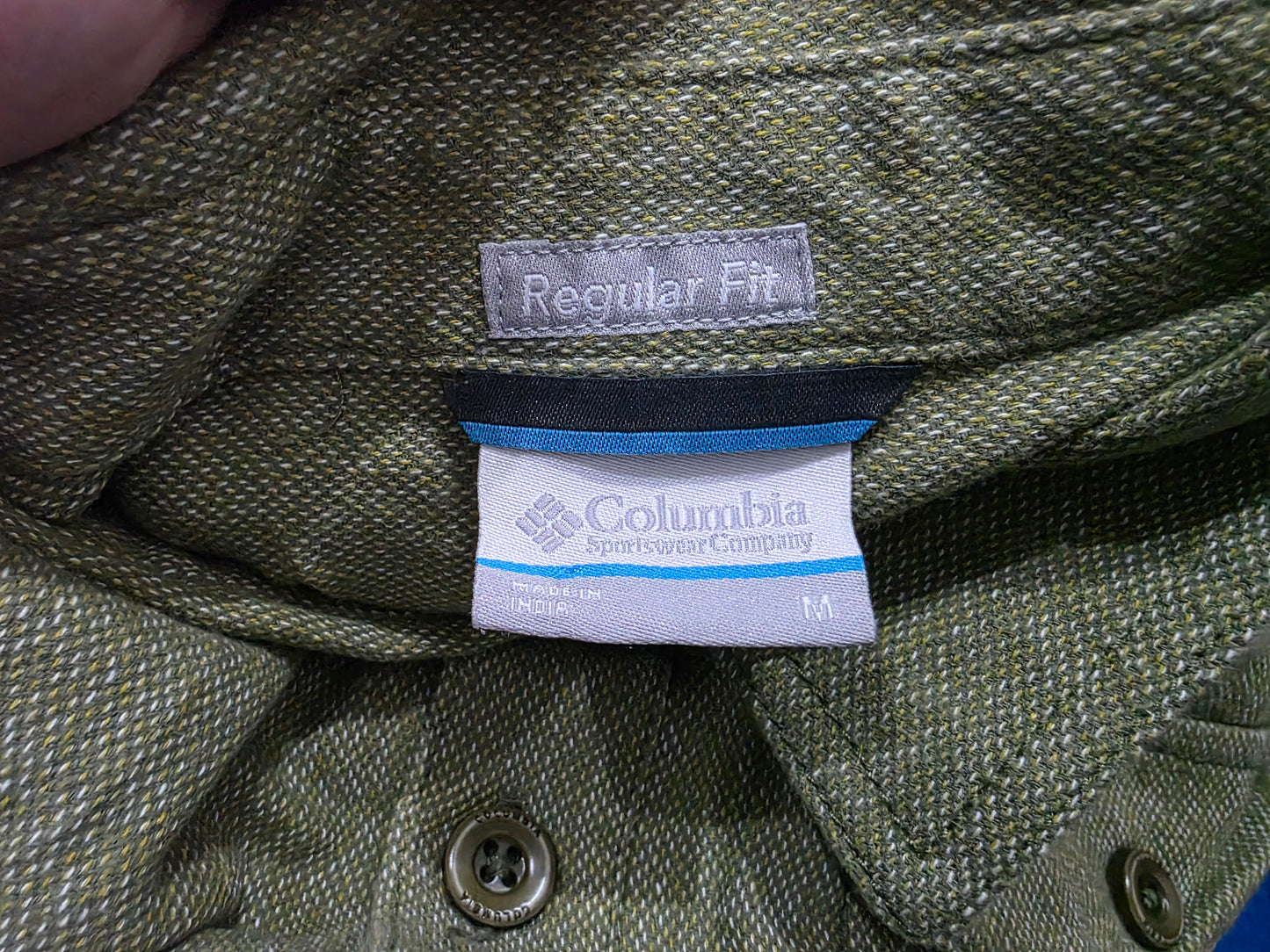 Camisa Columbia Mediana M Verde Regular Fit