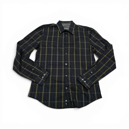 Camisa Calvin Klein Mediana M Cuadro Gris Y Negro