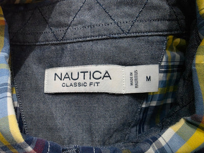 Camisa Nautica Mediana M Cuadro Azul Y Amarillo