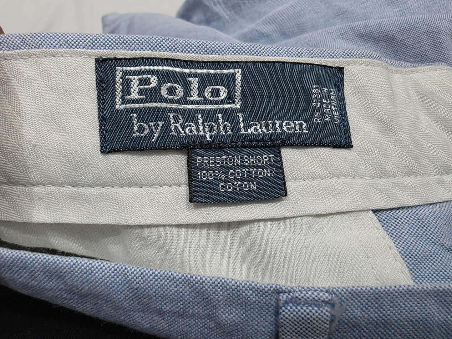 Bermuda Ralph Lauren Talla 33 Azul Claro