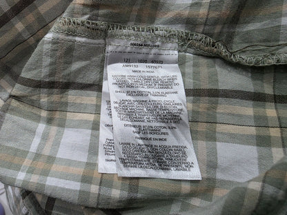 Camisa Columbia Mediana M Cuadro Verde Manga Corta