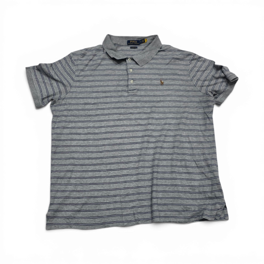 Playera Polo Ralph Lauren Grande L Gris Lineas