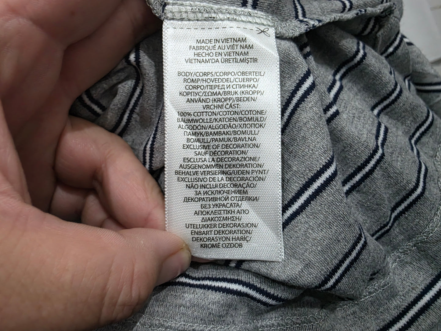 Playera Polo Ralph Lauren Grande L Gris Lineas