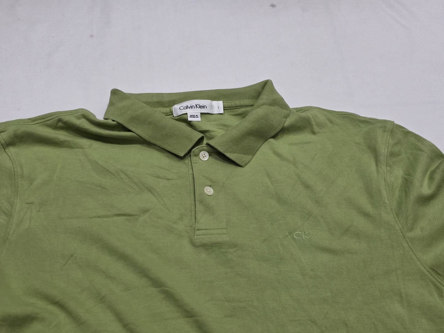 Playera Polo Calvin Klein Grande L Verde