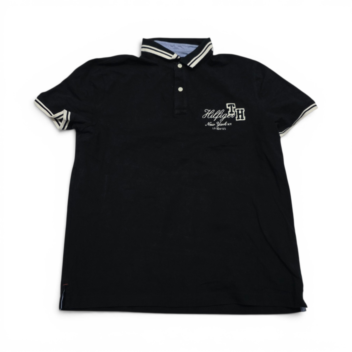 Playera Polo Tommy Hilfiger Grande L Negro