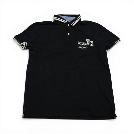 Playera Polo Tommy Hilfiger Grande L Negro