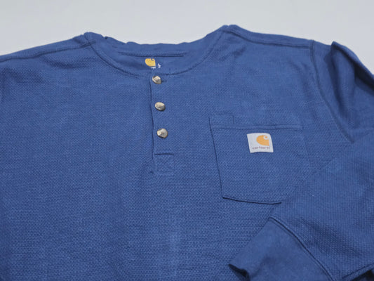 Playera Carhartt Grande L Azul Manga Larga