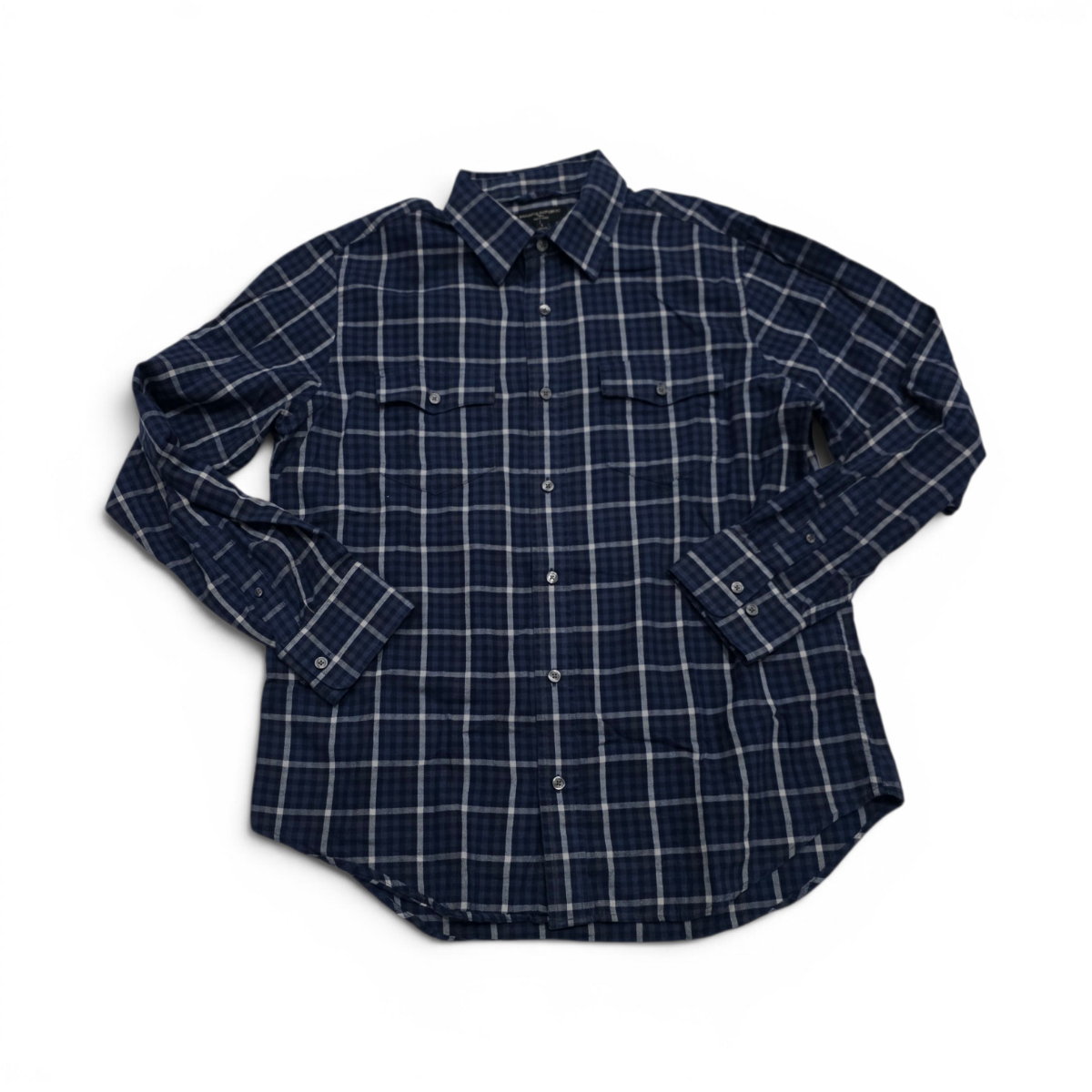 Camisa Banana Republic Grande L Cuadros Azul