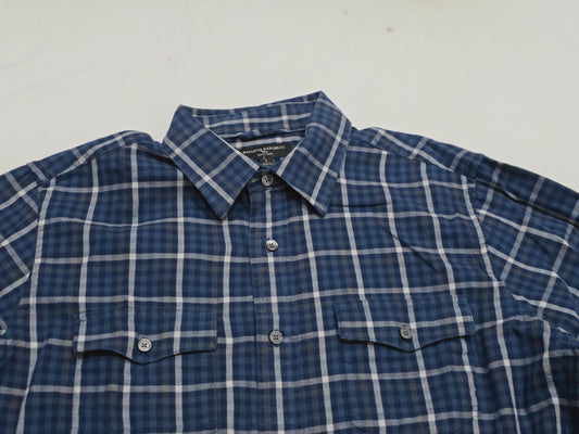 Camisa Banana Republic Grande L Cuadros Azul