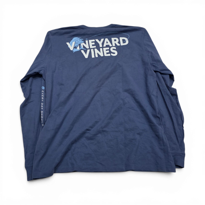 Playera Vineyard Vines Grande L Azul Manga Larga