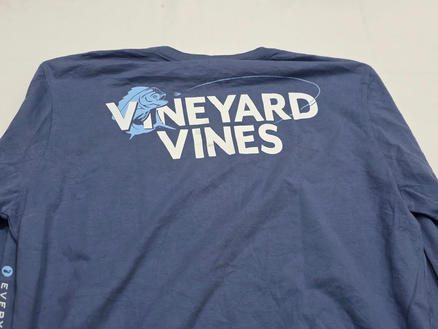 Playera Vineyard Vines Grande L Azul Manga Larga