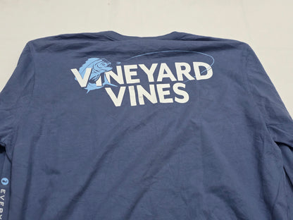 Playera Vineyard Vines Grande L Azul Manga Larga