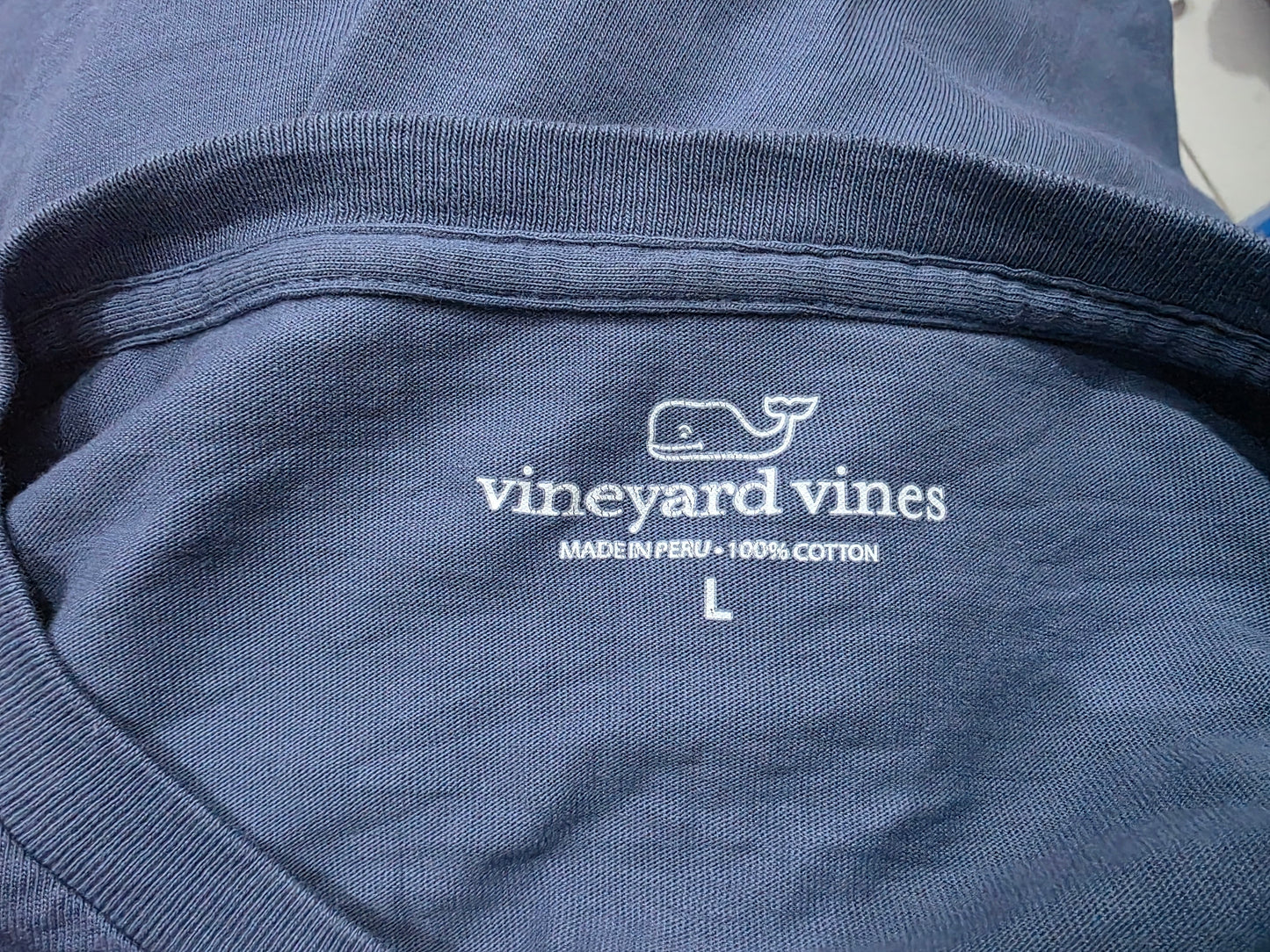 Playera Vineyard Vines Grande L Azul Manga Larga