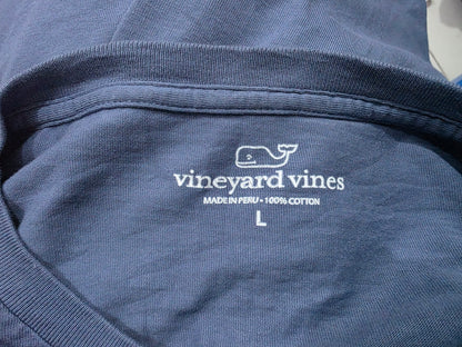 Playera Vineyard Vines Grande L Azul Manga Larga