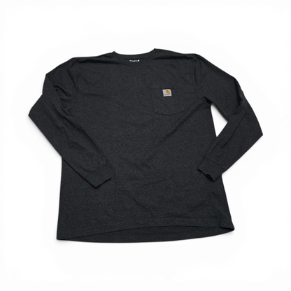 Playera Carhartt Grande L Gris Manga Larga
