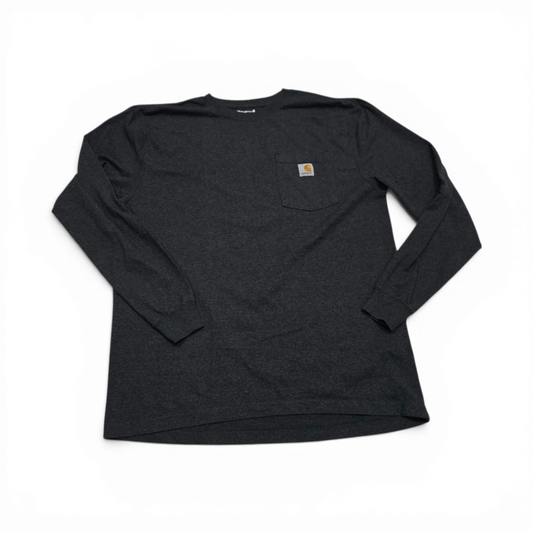 Playera Carhartt Grande L Gris Manga Larga